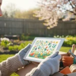 Förnya i trädgården med smarta köp En prunkande drömträdgård i vårsol, skapad genom smart och prisvärd näthandel av trädgårdsprodukter.